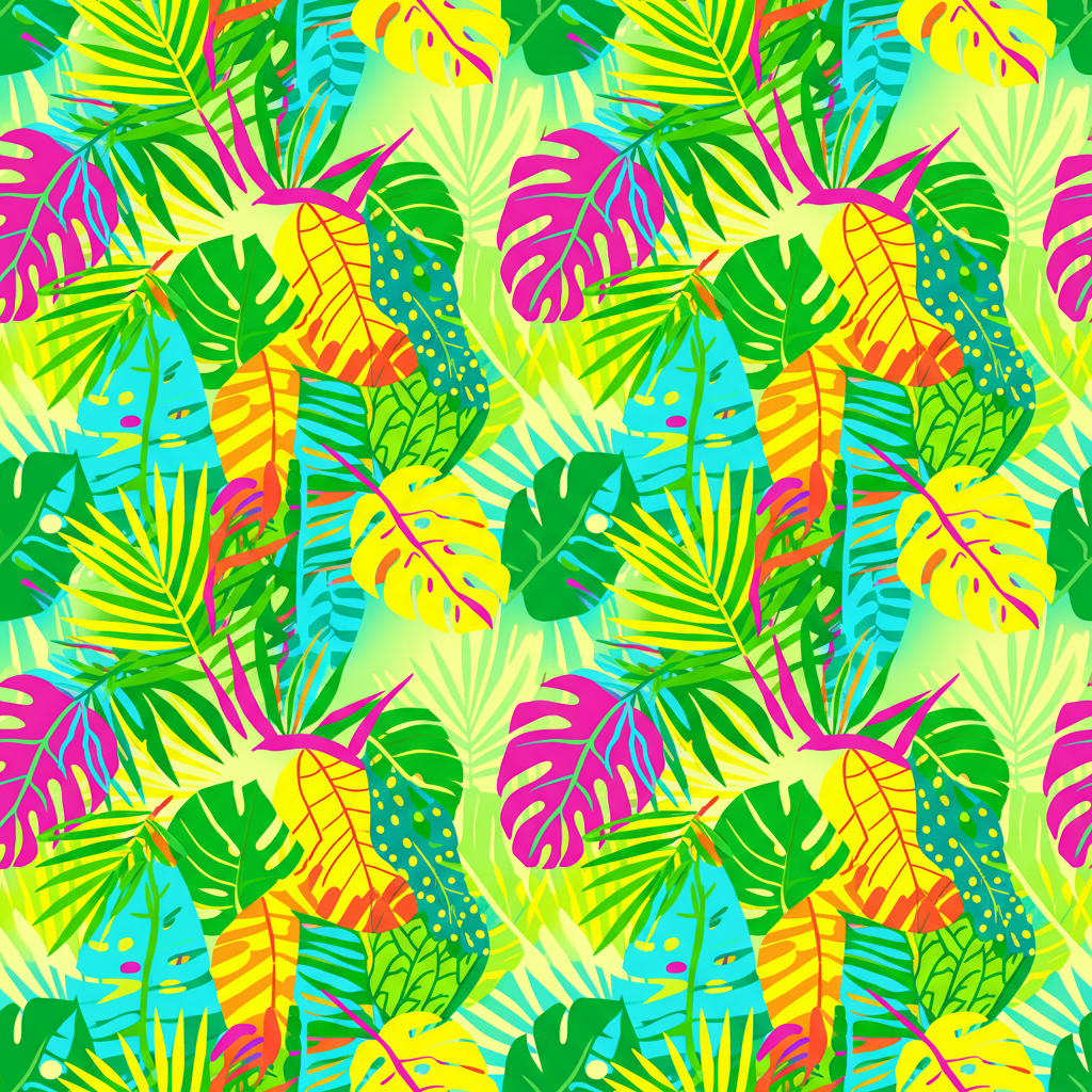 Tropical leaves pattern